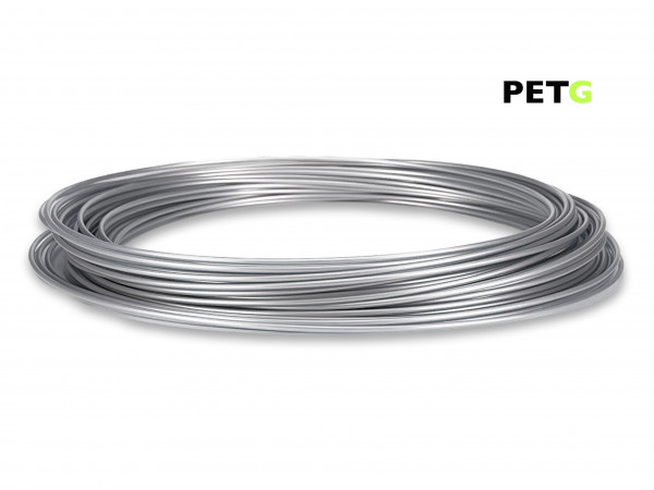 PETG Filament 50 g Sample - 1,75 mm - Alu-Silber