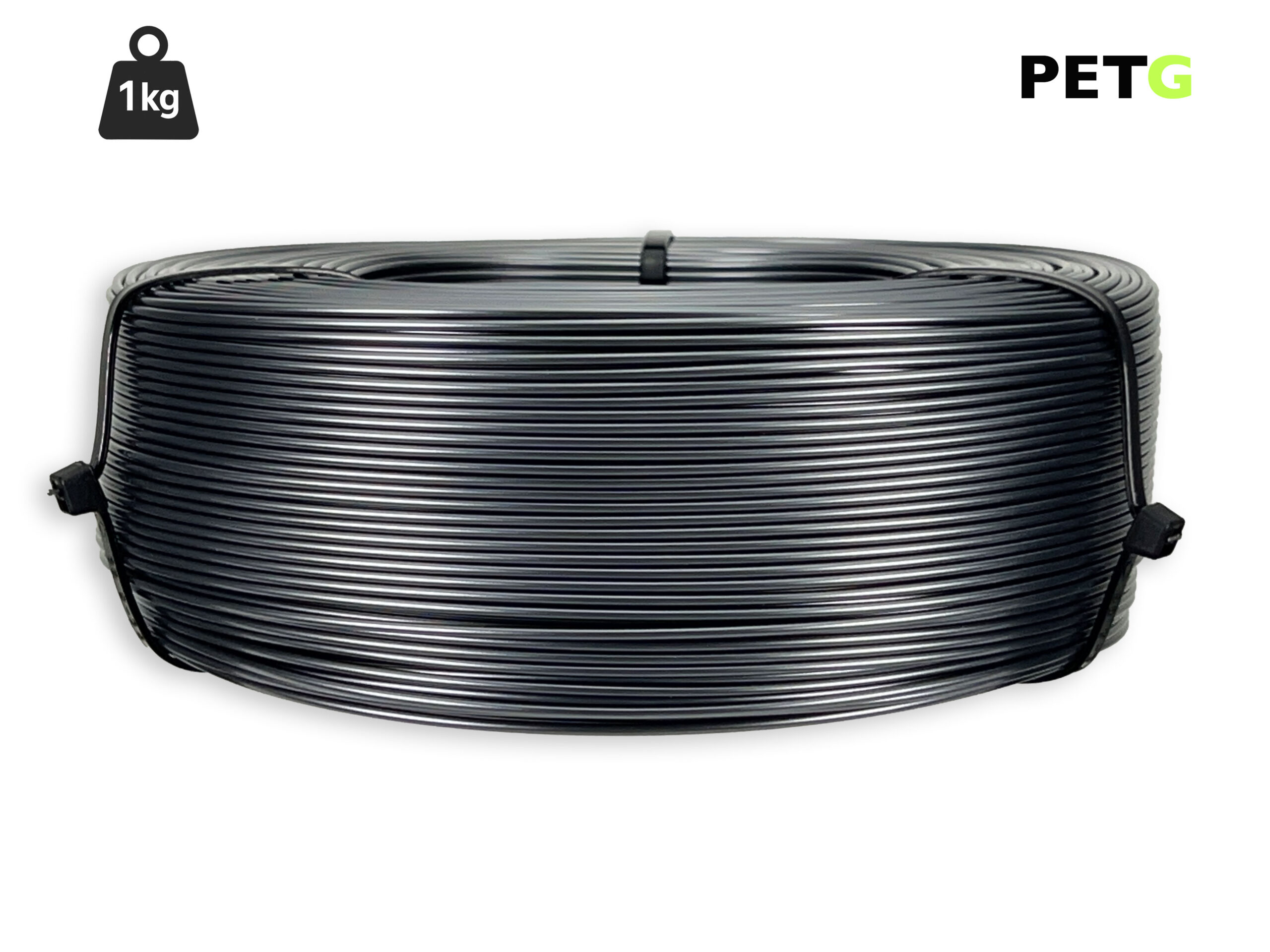 PETG Filament - 1,75 mm - Anthrazit V2 - 1 kg Refill – Bild 1