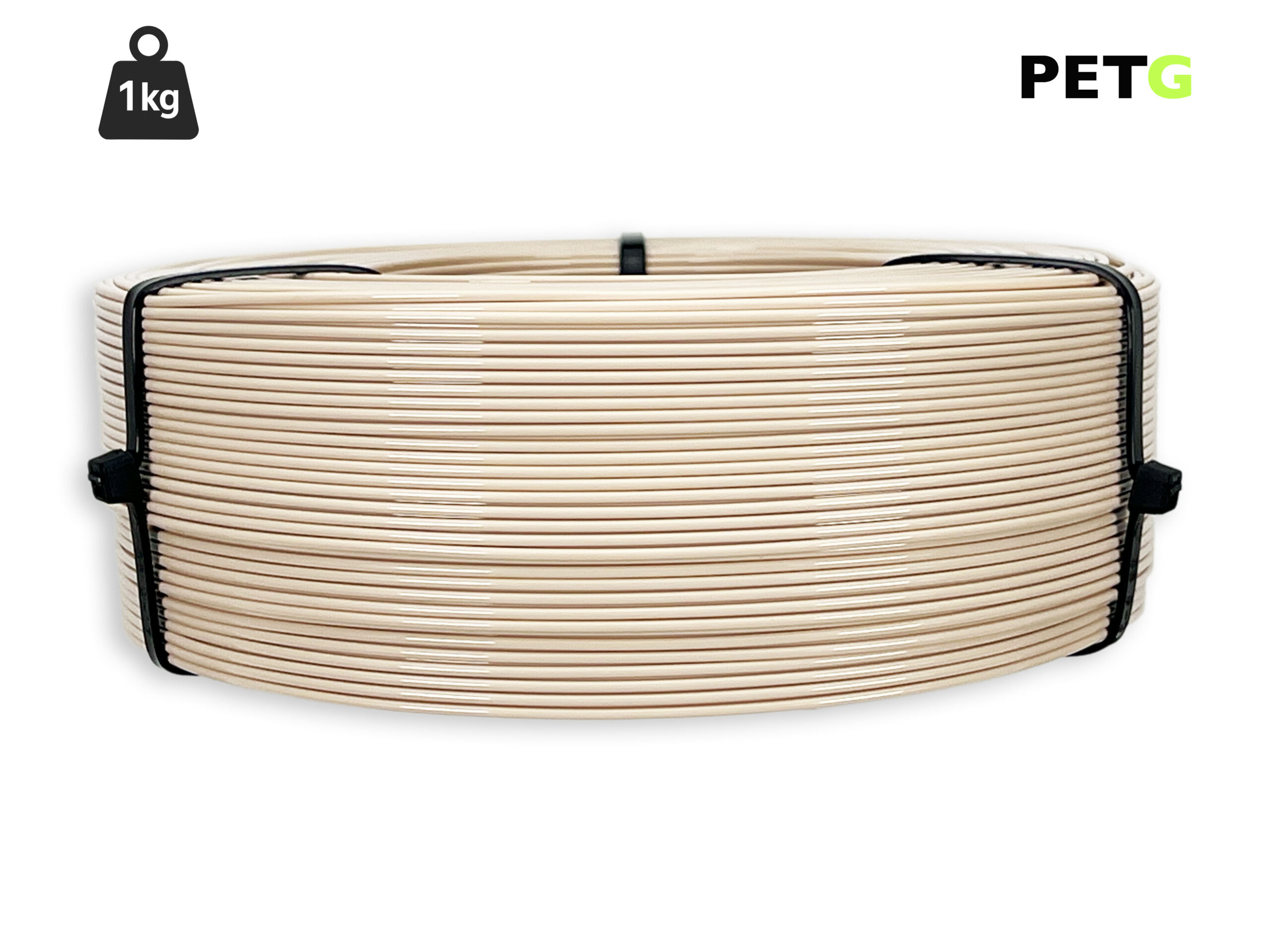 PETG Filament - 1,75 mm - Beige - 1 kg Refill – Bild 1