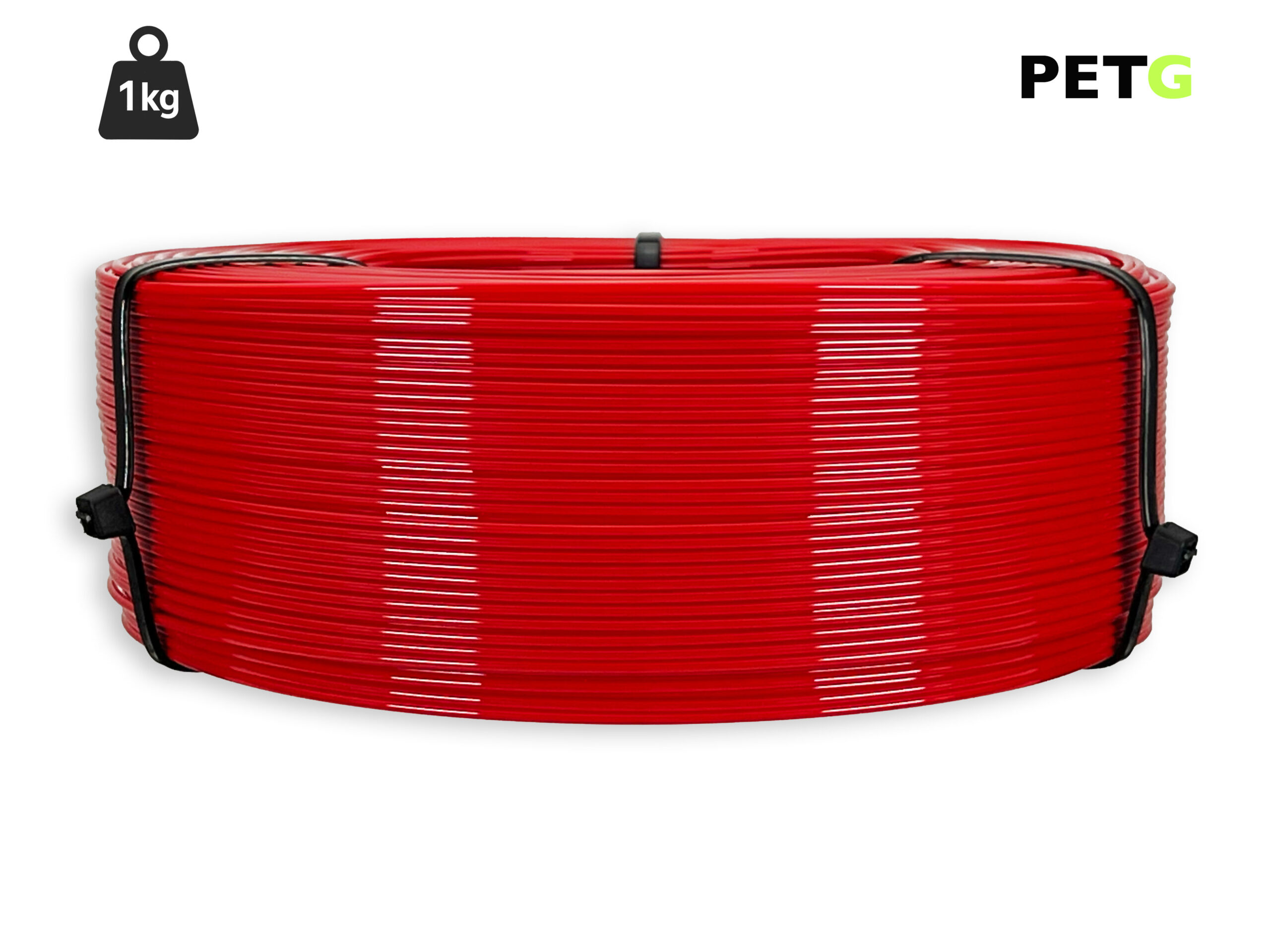 PETG Filament - 1,75 mm - Feuerrot - 1 kg Refill – Bild 1