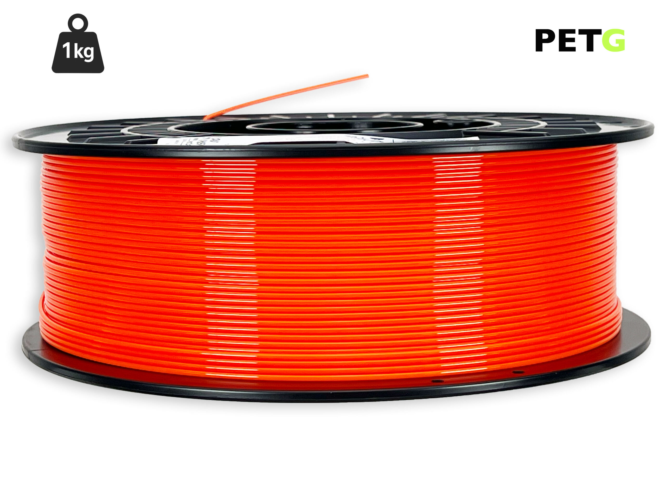 PETG Filament - 1,75 mm - Leuchtorange - 1 kg – Bild 1