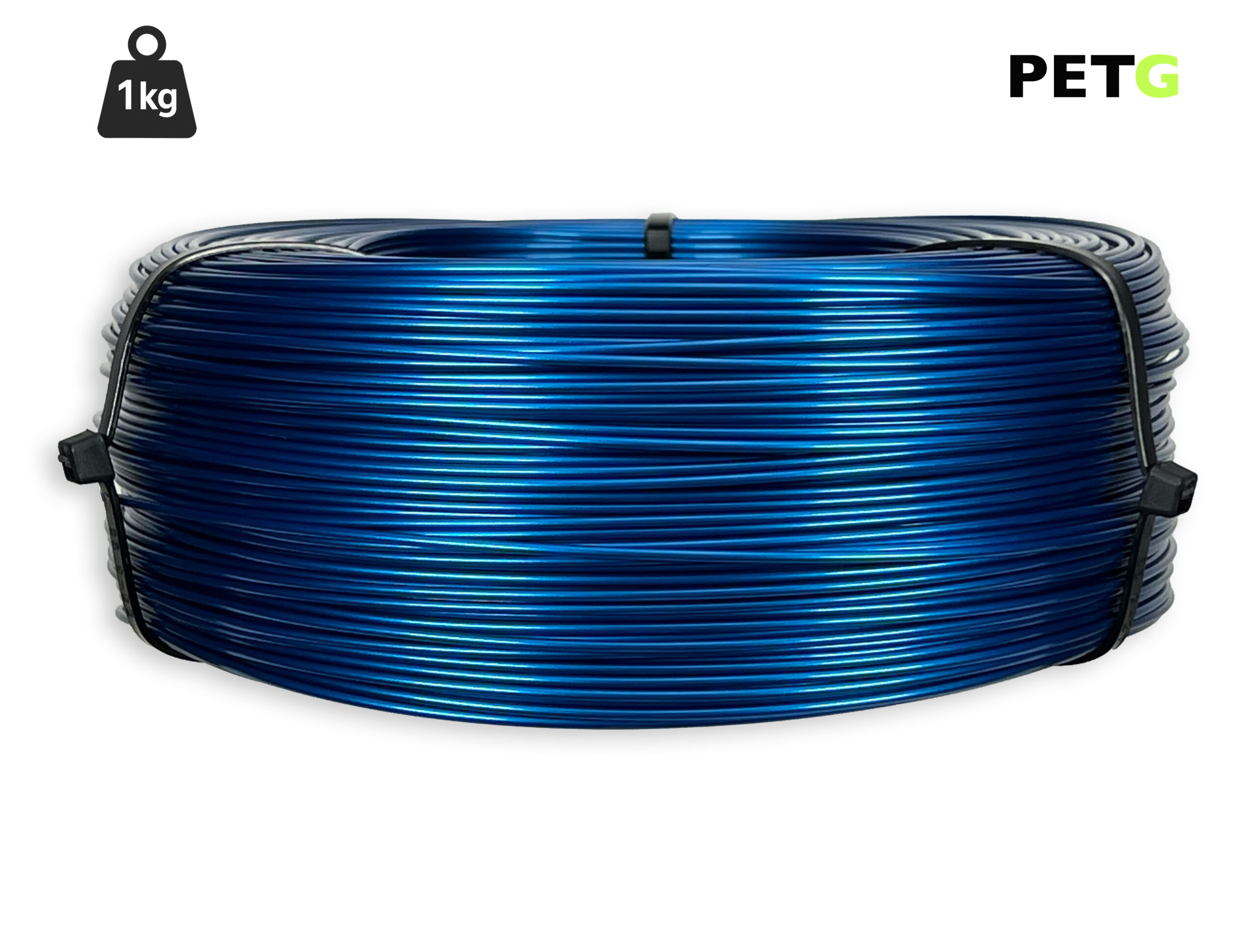 PETG Filament - 1,75 mm - Metallic Blau - 1 kg Refill – Bild 1
