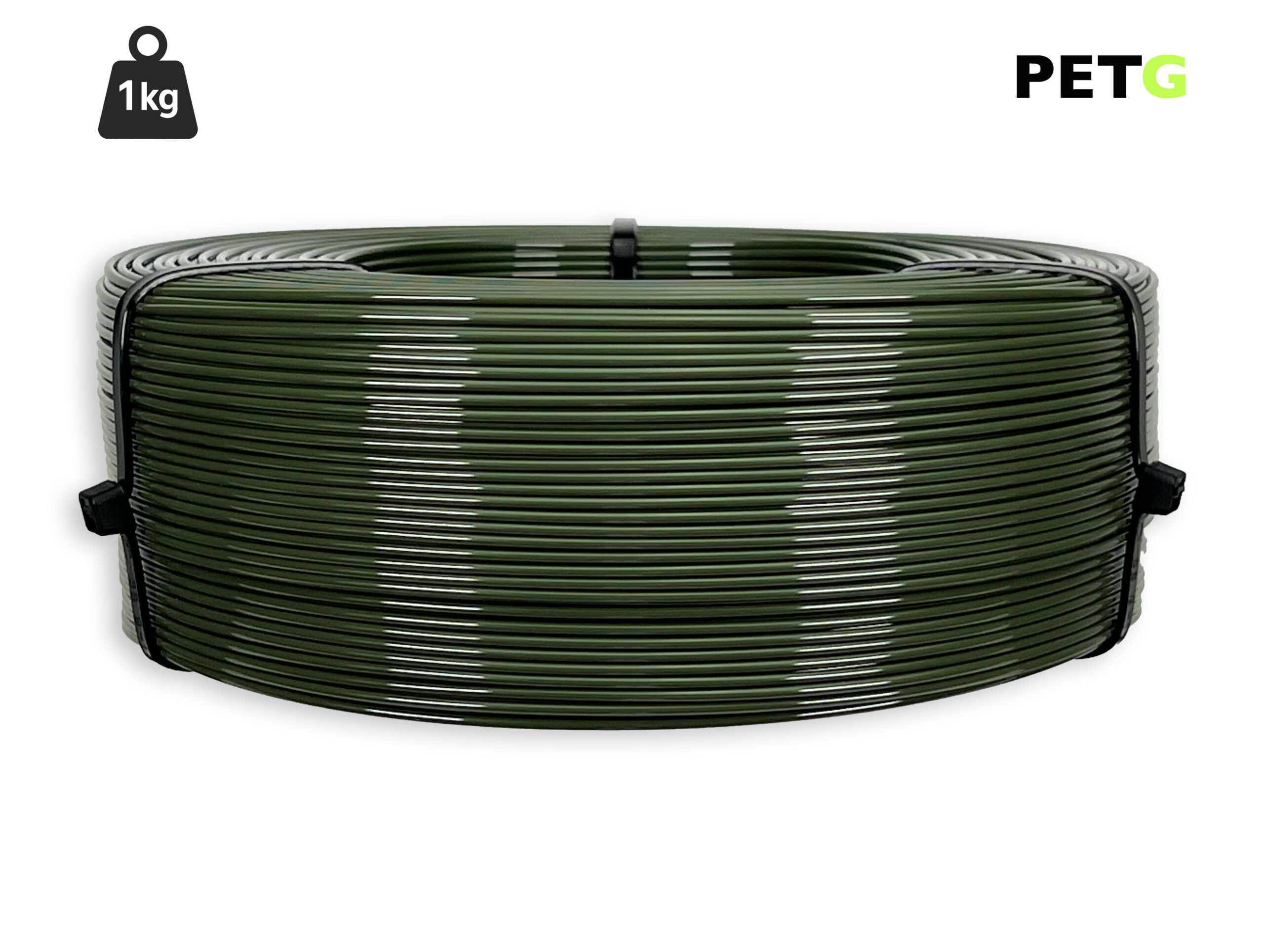 PETG Filament - 1,75 mm - Militär-Grün - 1 kg Refill – Bild 1