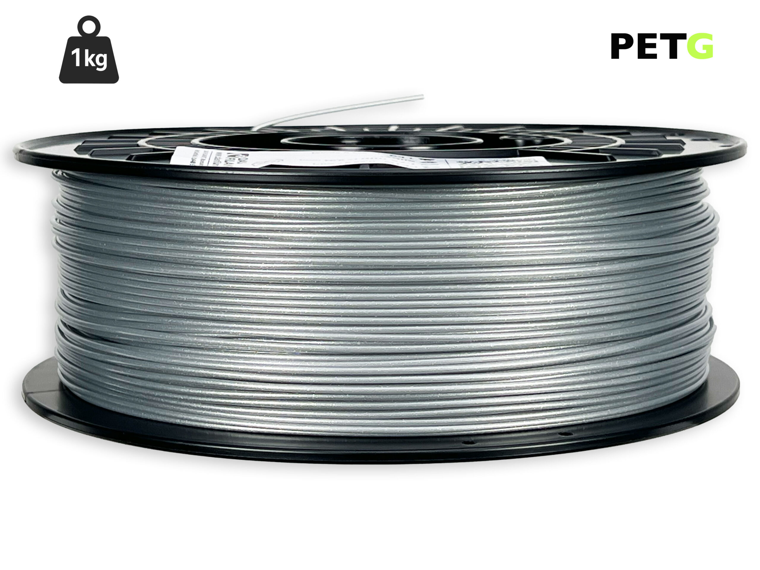 PETG Filament - 1,75 mm - Silber - 1 kg – Bild 1