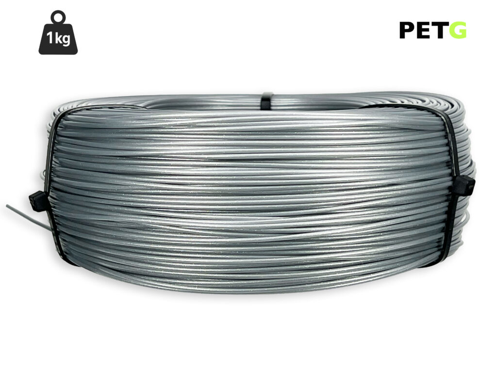 PETG Filament - 1,75 mm - Silber - 1 Kg Refill