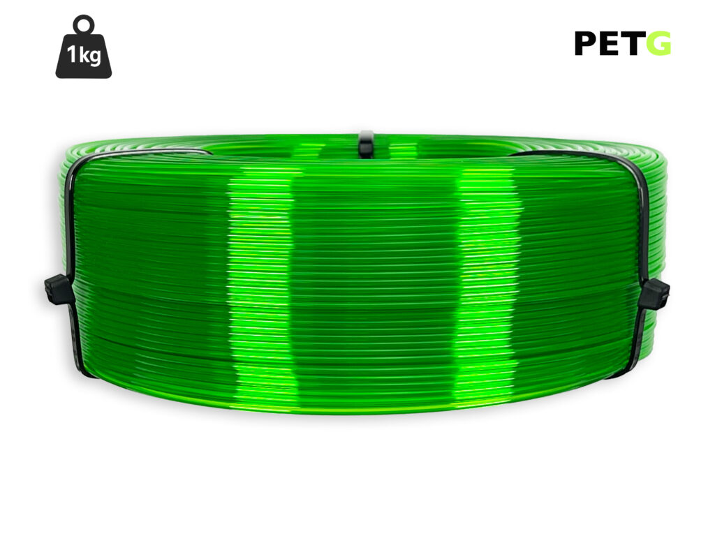 PETG Filament - 1,75 mm - Transparent Neongrün - 1 kg Refill