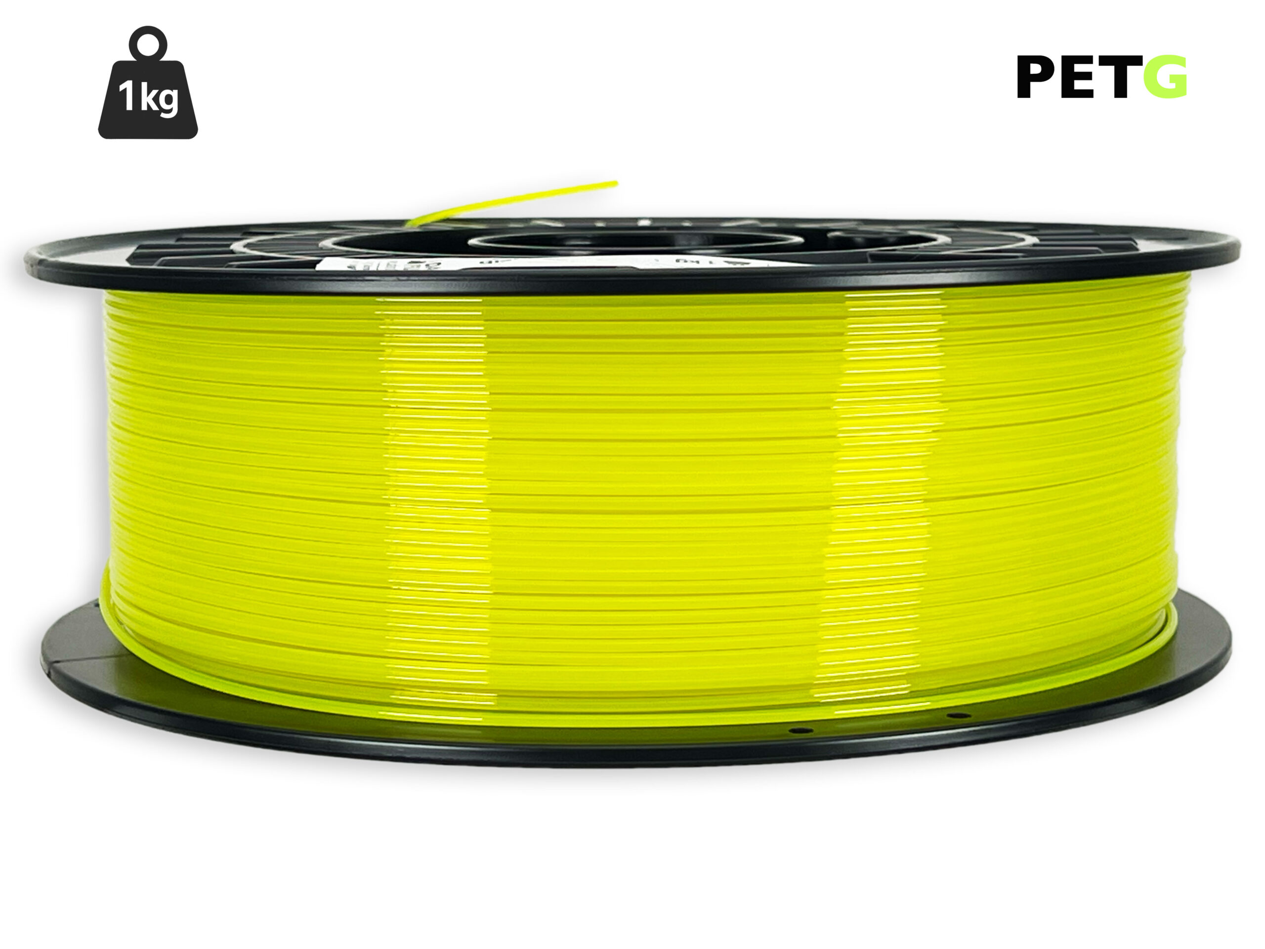 PETG Filament - 1,75 mm - Transluzent Neongelb - 1 kg – Bild 1
