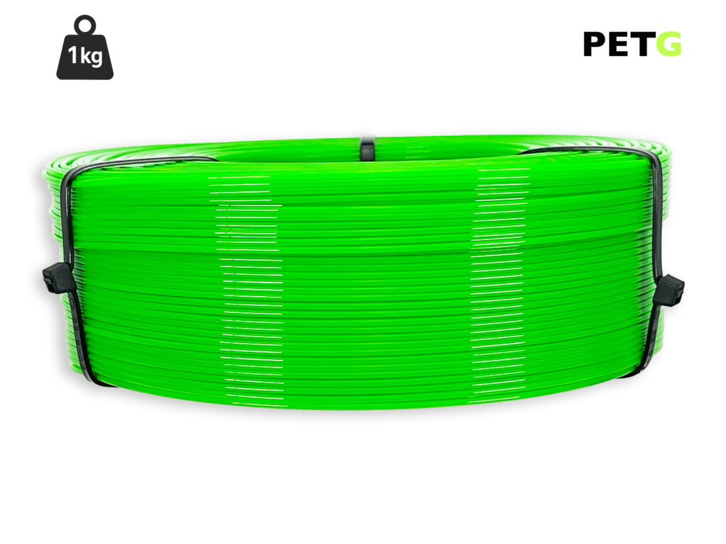 PETG Filament - 1,75 mm - Transluzent Neongrün - 1 kg Refill