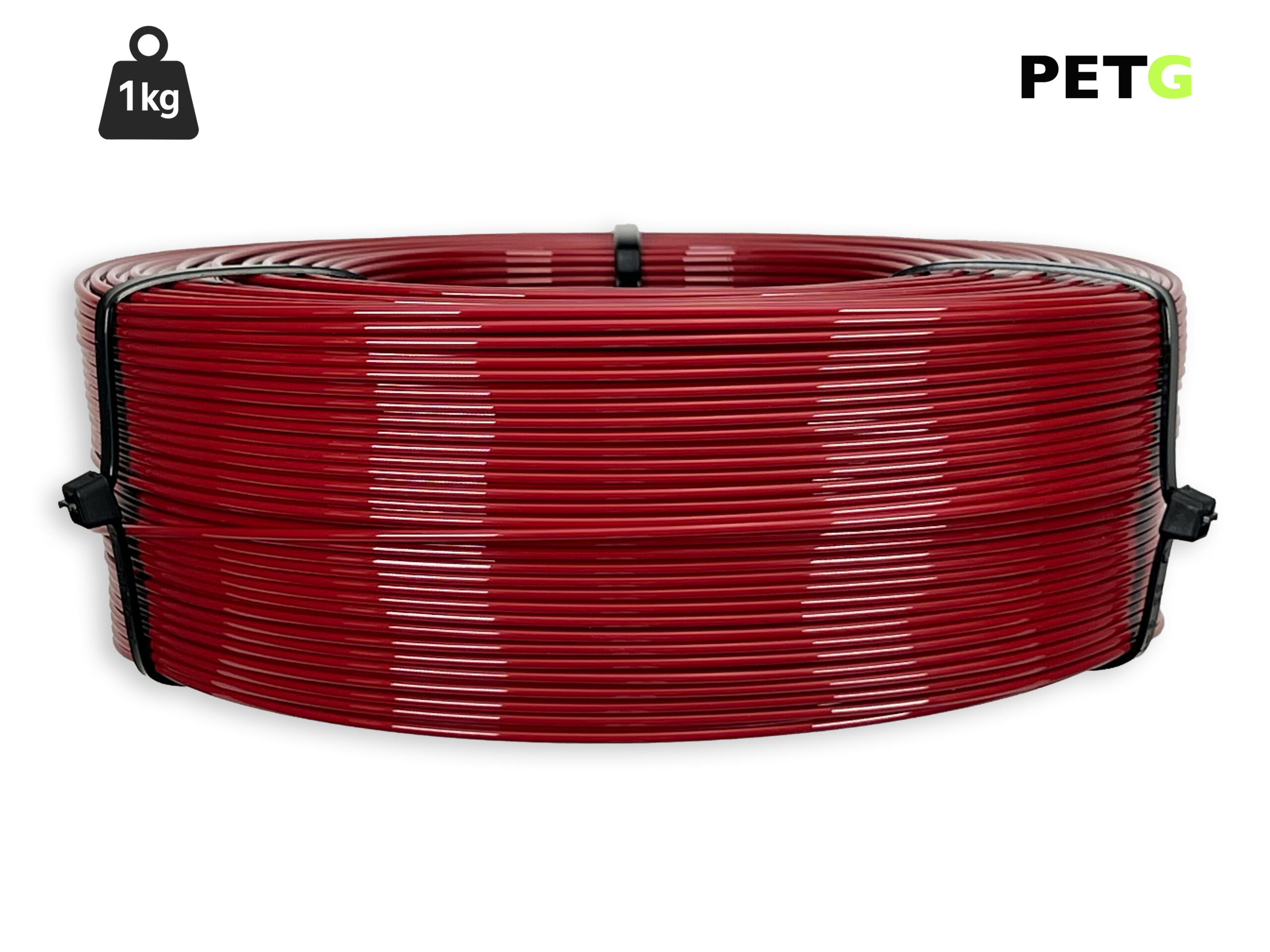 PETG Filament - 1,75 mm - Rubinrot - 1 kg Refill – Bild 1