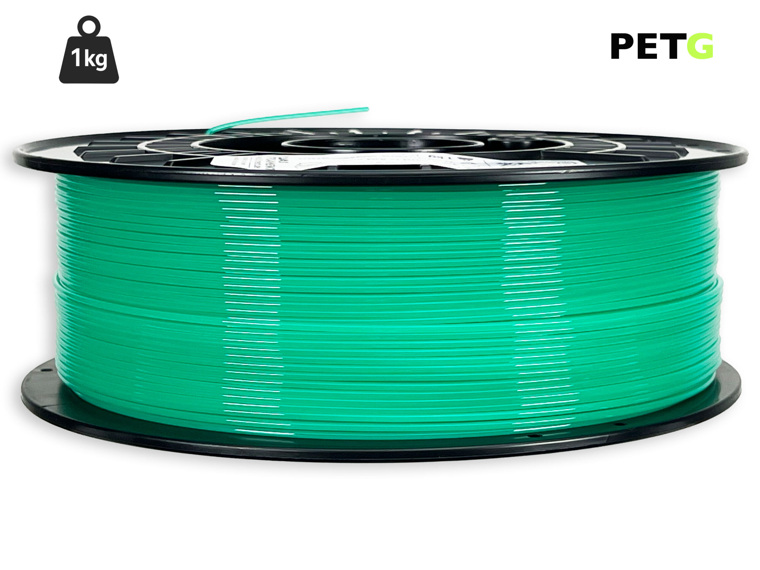 PETG Filament - 1,75 mm - Transluzent Wassergrün - 1 kg – Bild 1