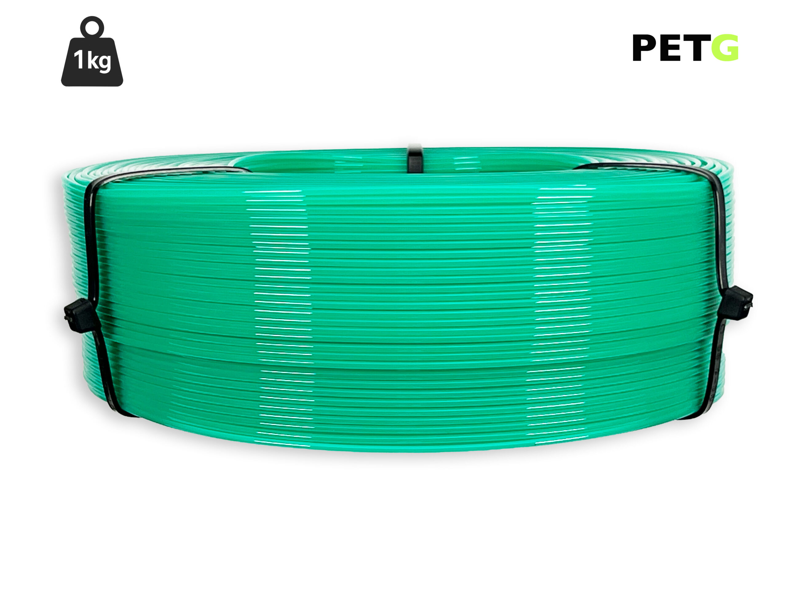 PETG Filament - 1,75 mm - Transluzent Wassergrün - 1 kg Refill – Bild 1