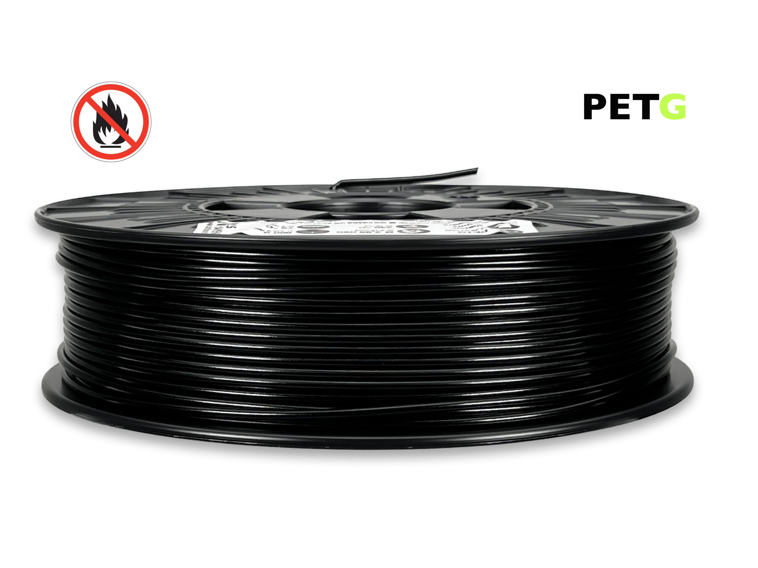 PETG Filament - 2,85 mm - Flammschutz Schwarz - 800 g – Bild 1