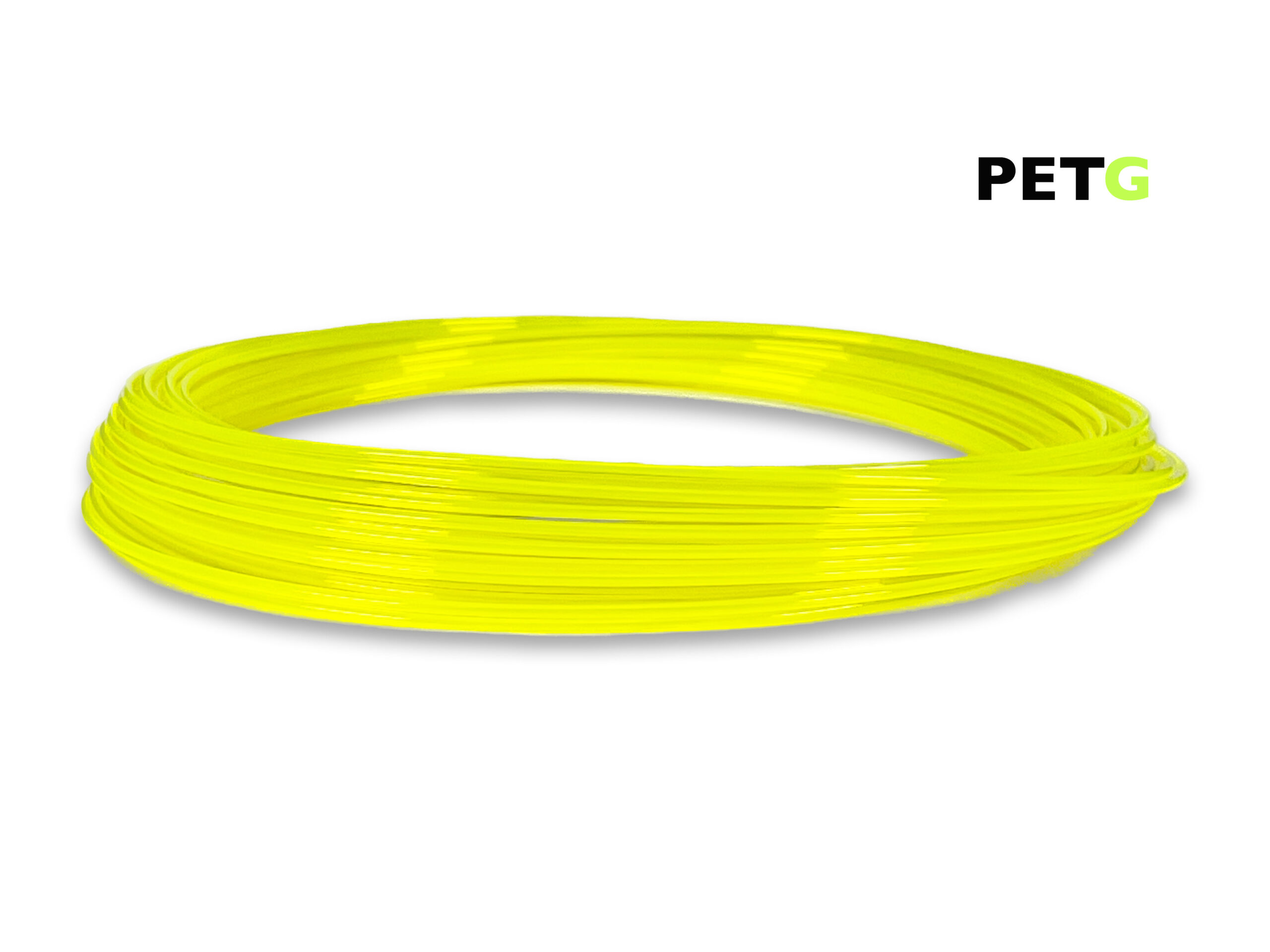 PETG Filament 50 g Sample - 1,75 mm - Transluzent Neongelb – Bild 1