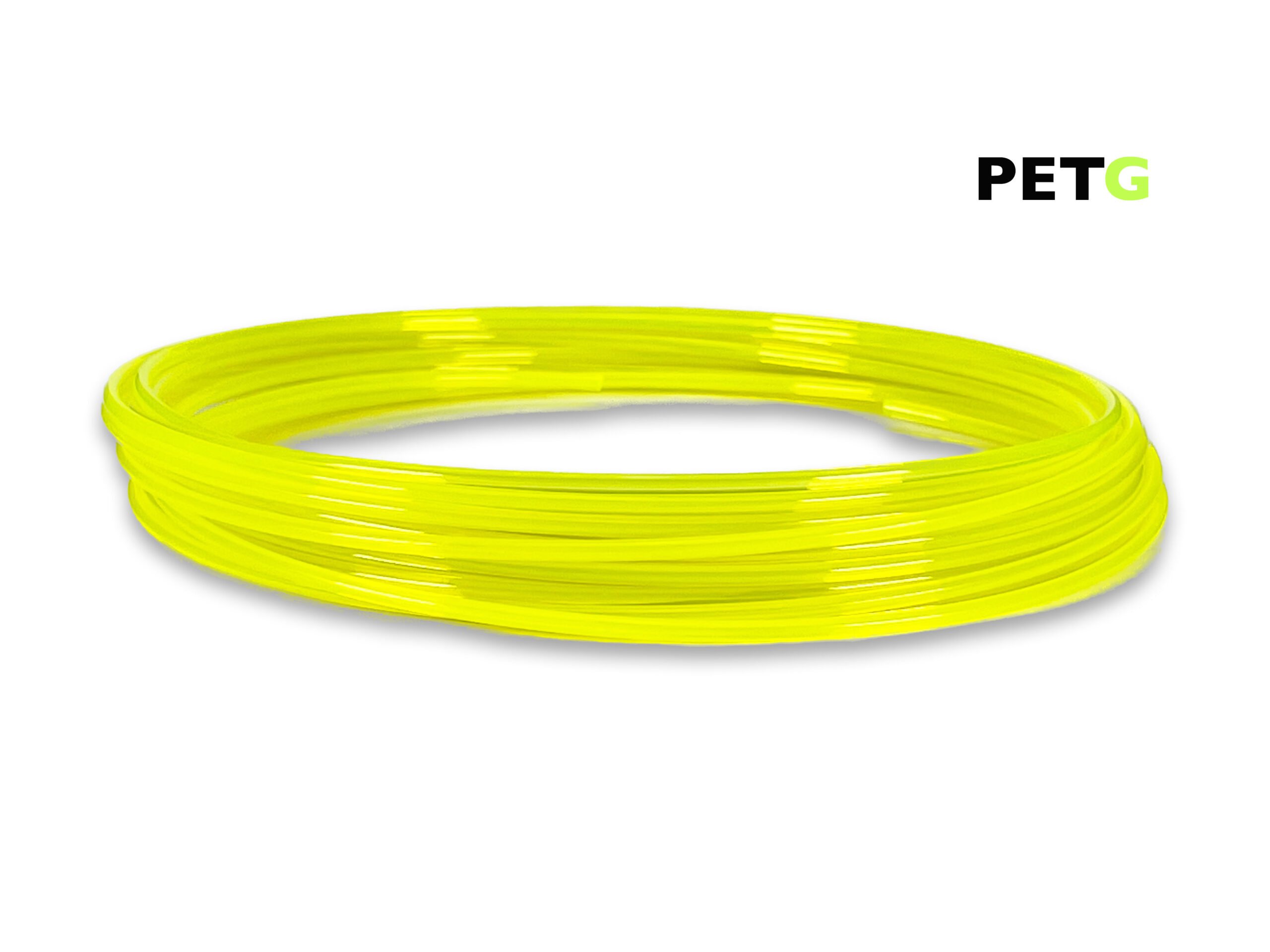 PETG Filament 50 g Sample - 2,85 mm - Transluzent Neongelb – Bild 1