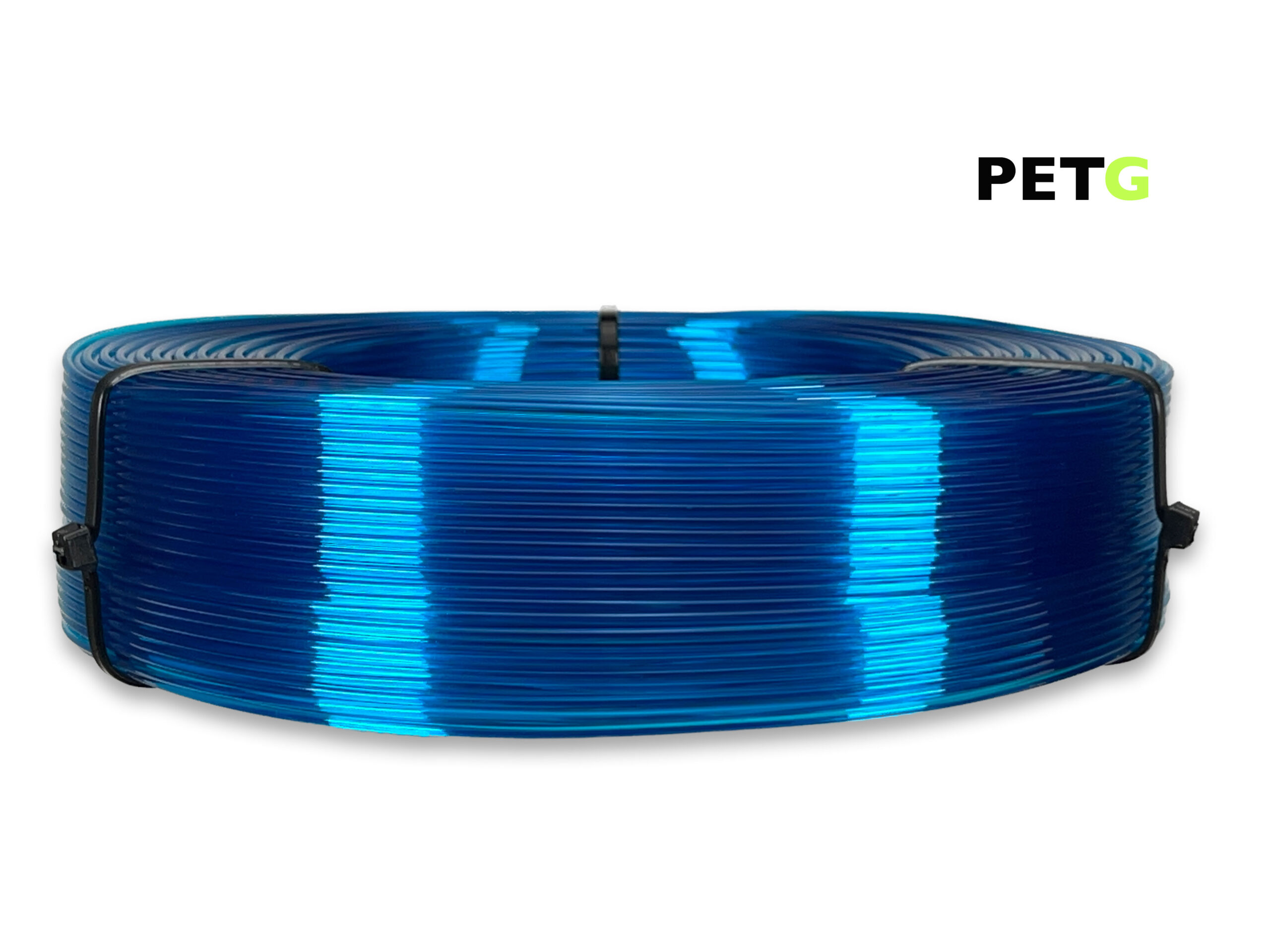 PETG Filament - 1,75 mm - Transparent Blau - Refill 800 g – Bild 1