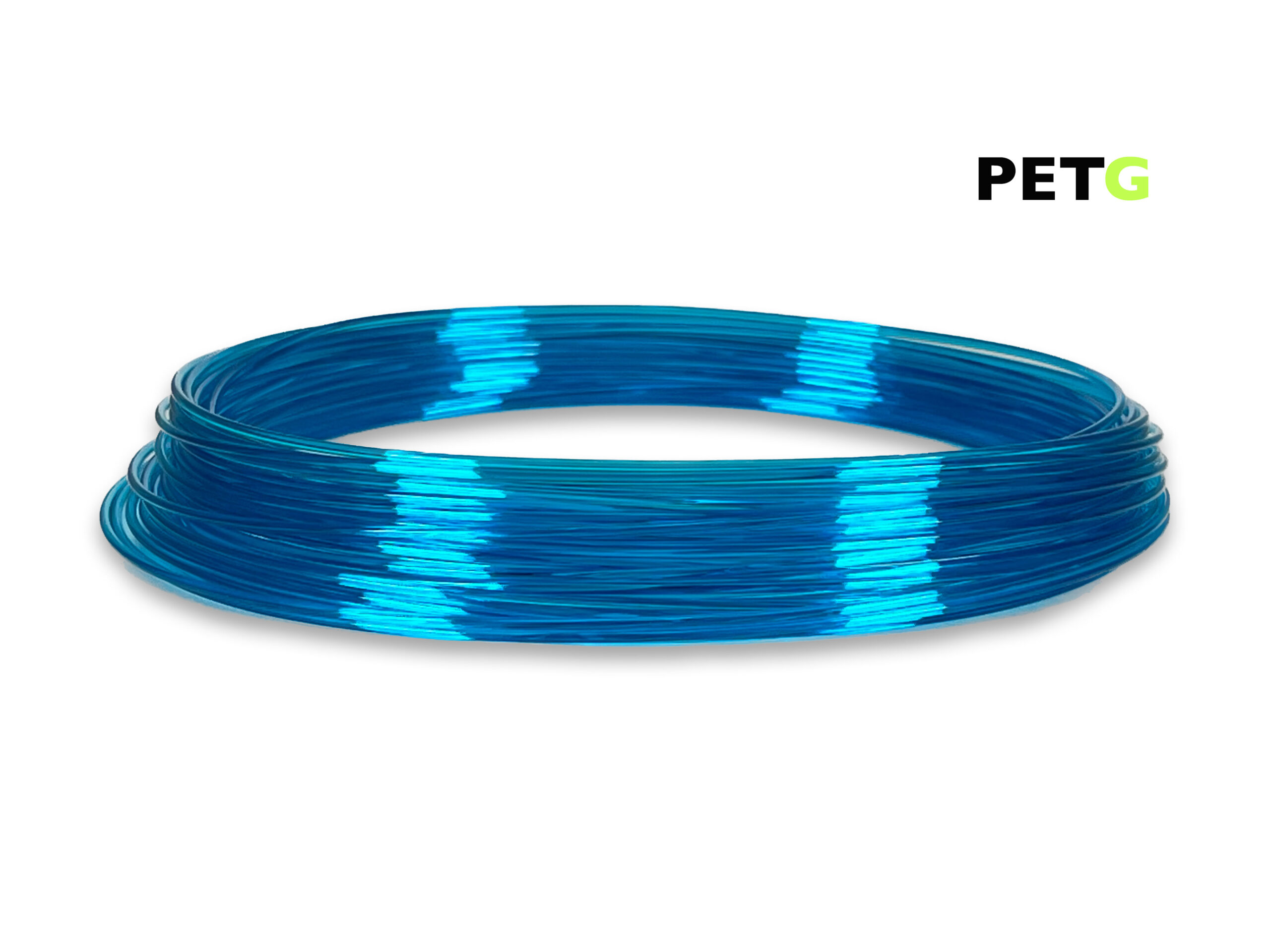 PETG Filament 50 g Sample - 1,75 mm - Transparent Blau – Bild 1