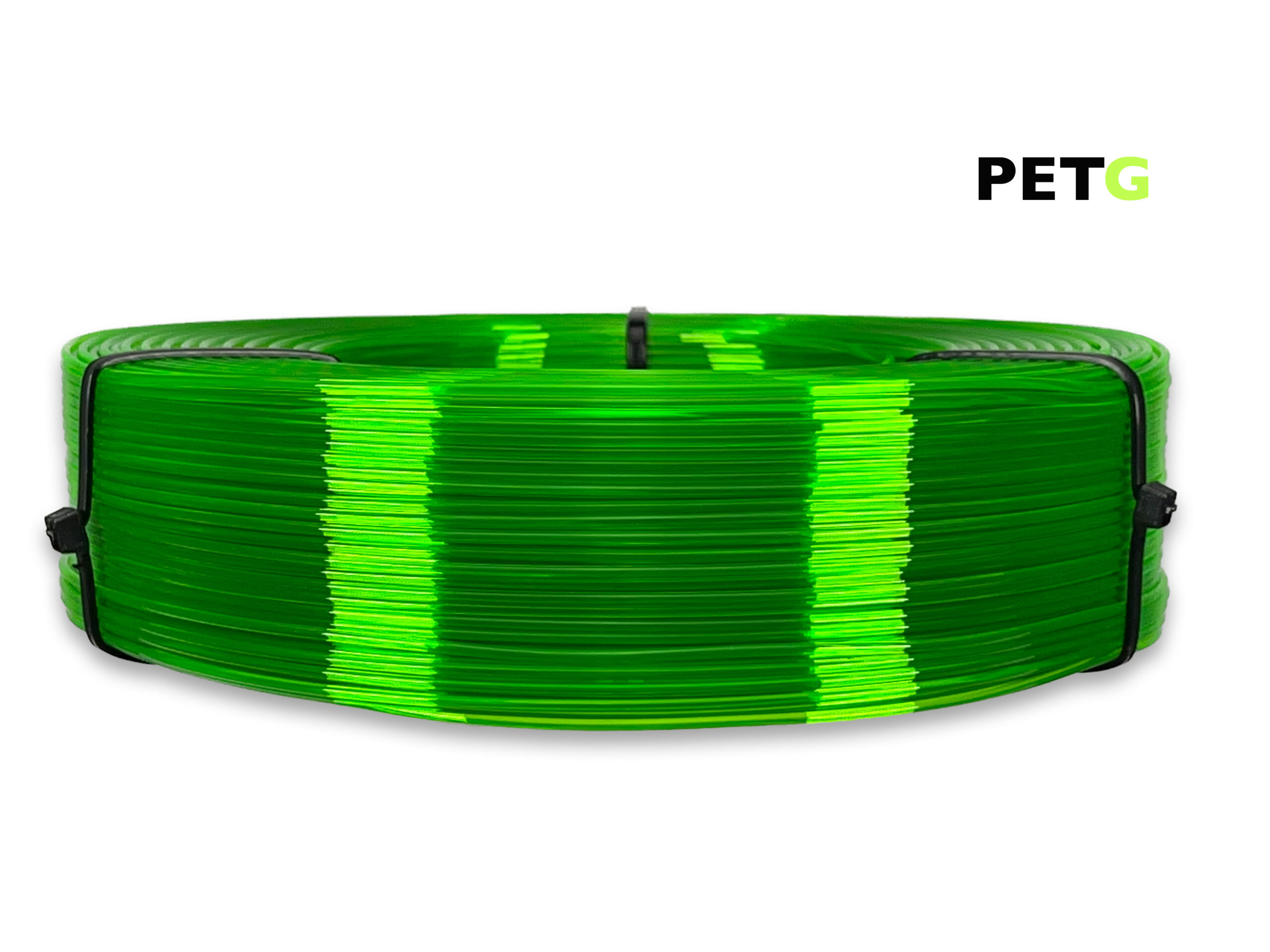 PETG Filament - 1,75 mm - Transparent Neongrün - Refill 800 g – Bild 1