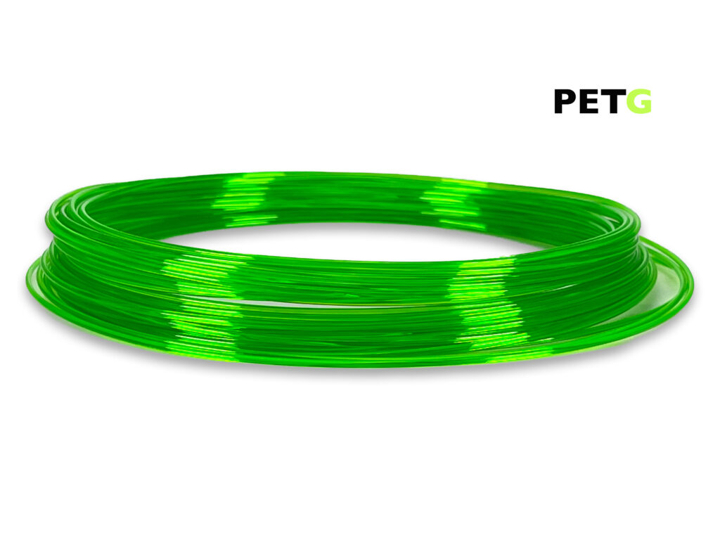 PETG Filament 50 g Sample - 1,75 mm - Transparent Neongrün
