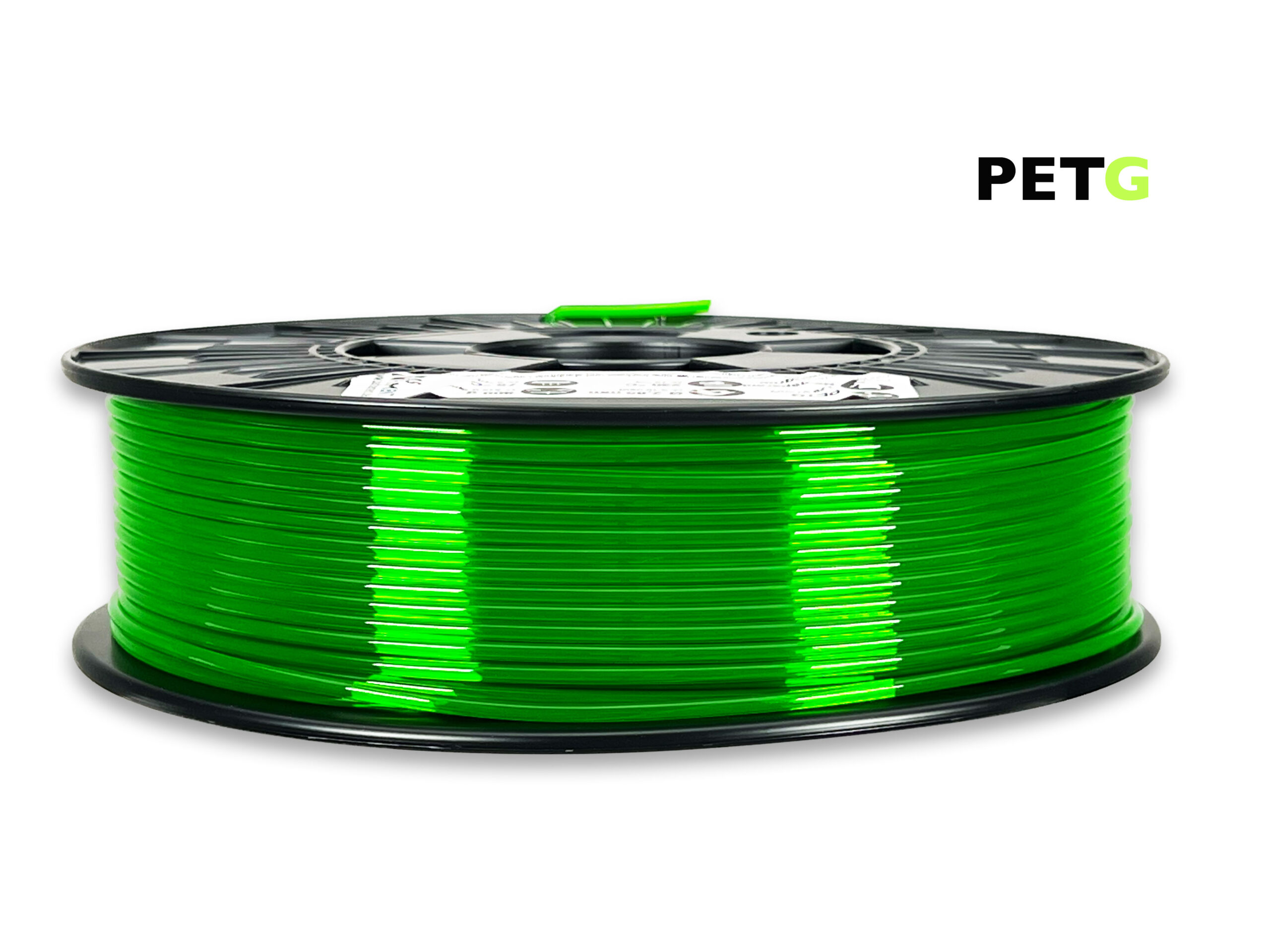 PETG Filament - 2,85 mm - Transparent Neongrün - 800 g – Bild 1