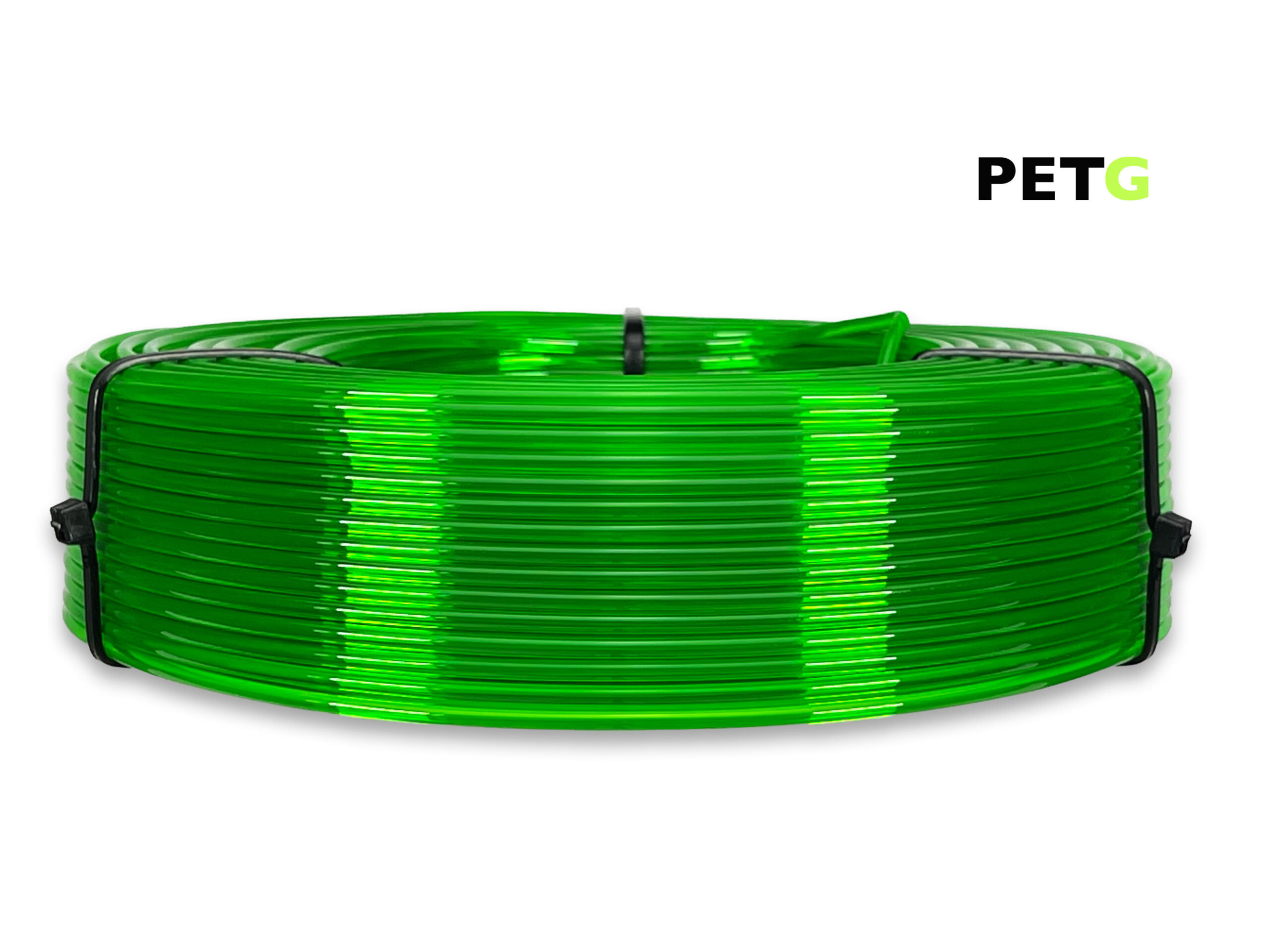 PETG Filament - 2,85 mm - Transparent Neongrün - Refill 800 g – Bild 1