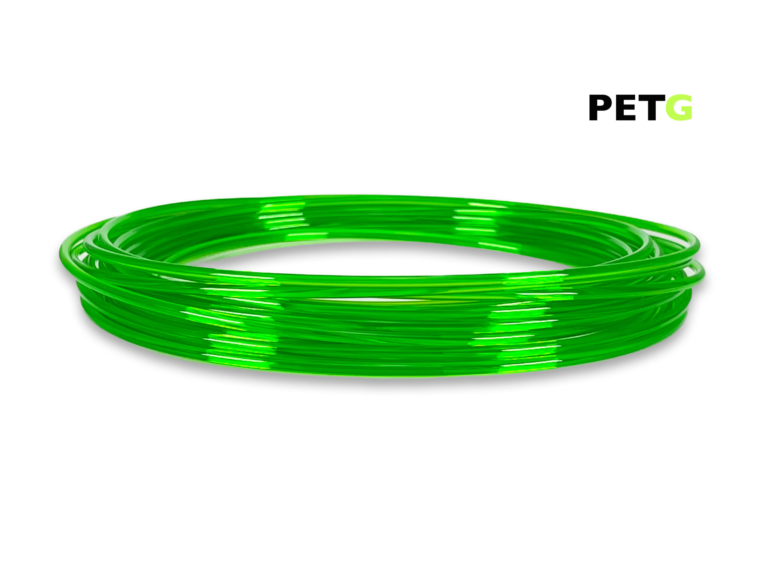 PETG Filament 50 g Sample - 2,85 mm - Transparent Neongrün – Bild 1