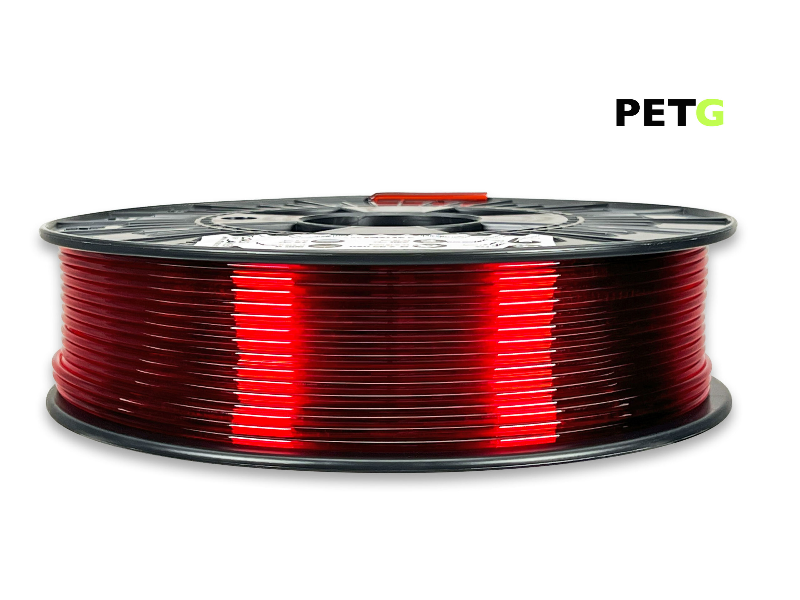 PETG Filament - 2,85 mm - Transparent Rot - 800 g – Bild 1