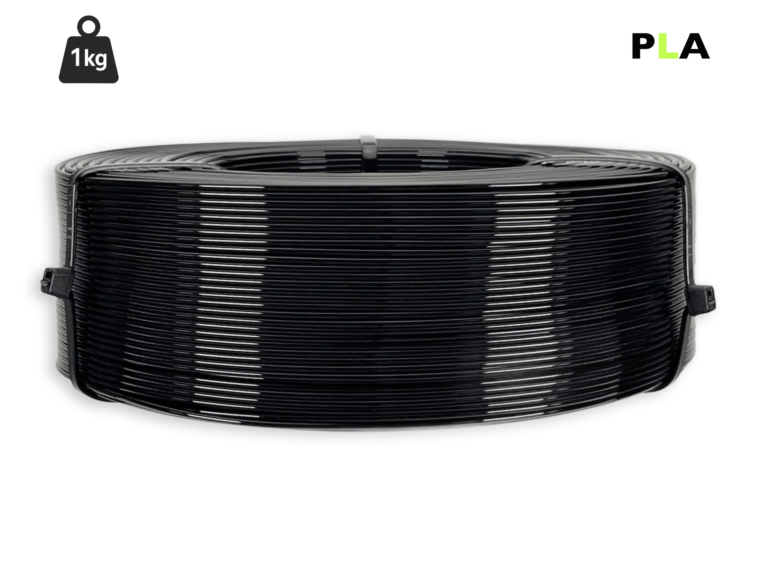 PLA Filament - 1,75 mm - Schwarz - 1 kg Refill – Bild 1