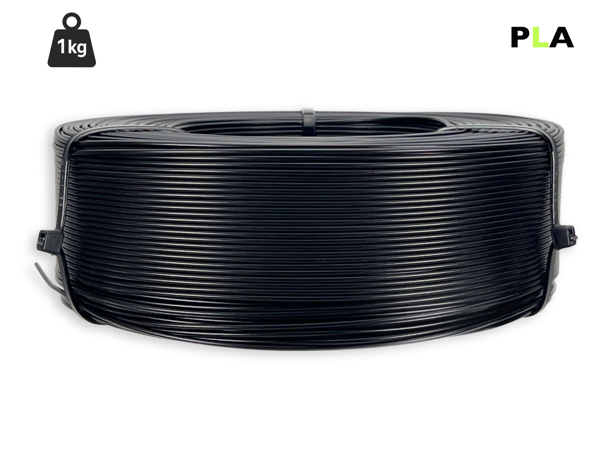 PLA Filament - 1,75 mm - Schwarz matt - 1 kg Refill – Bild 1