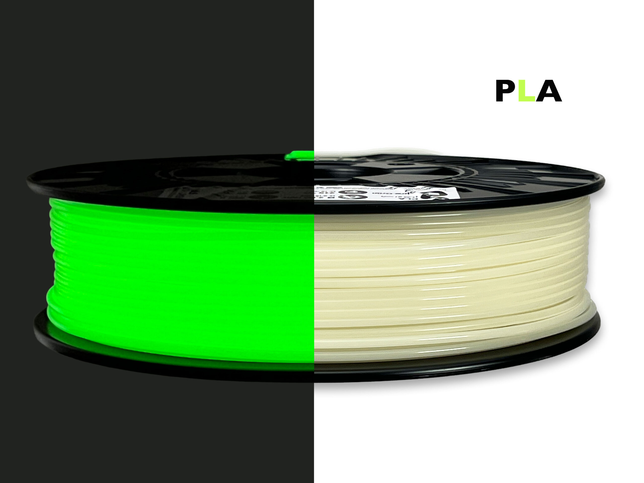 PLA Filament - 2,85 mm - Glow-Grün V2 - 800 g – Bild 1