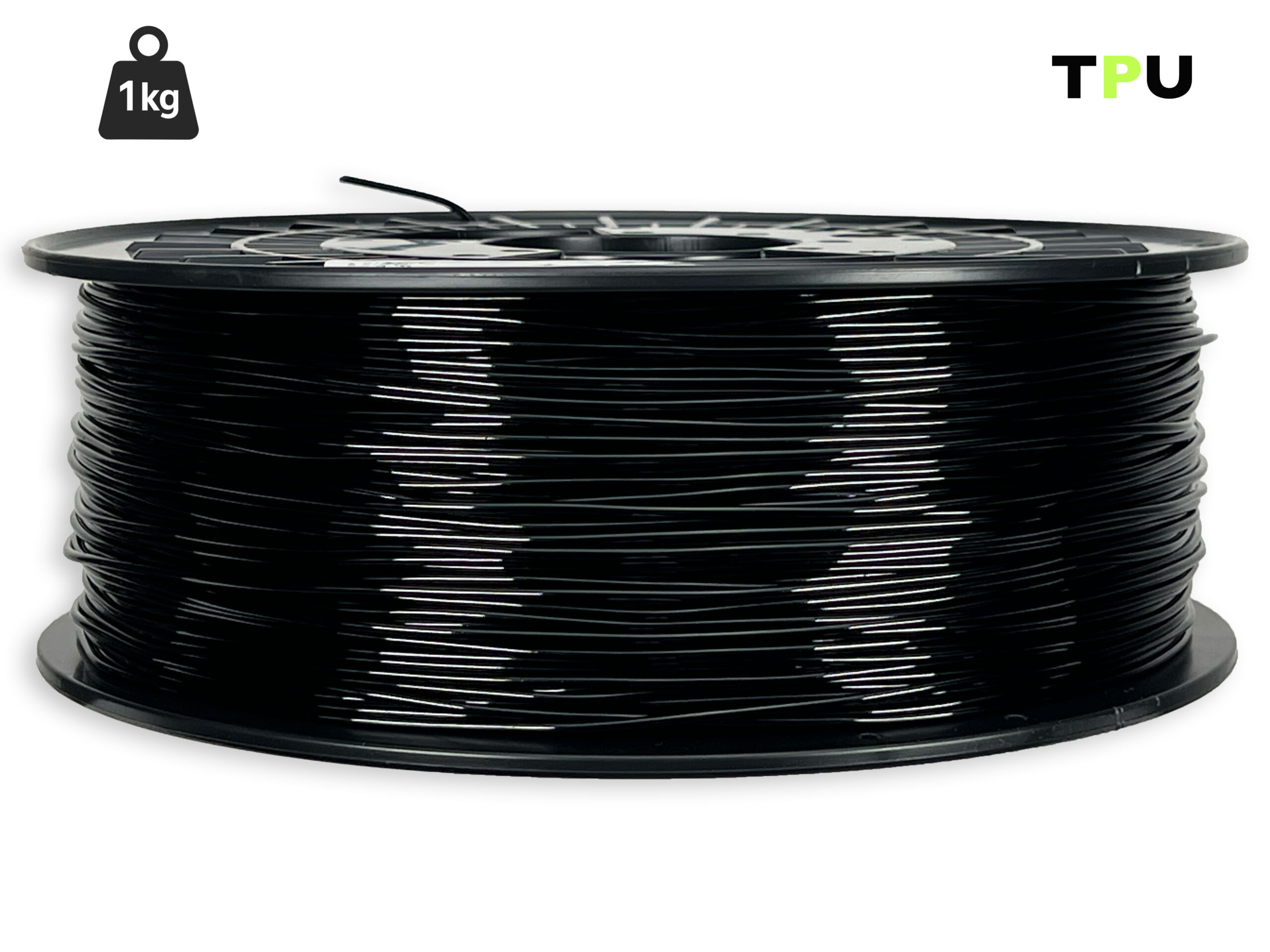 TPU V2 Filament (flexibel) - 1,75 mm - Schwarz - 1 kg – Bild 1