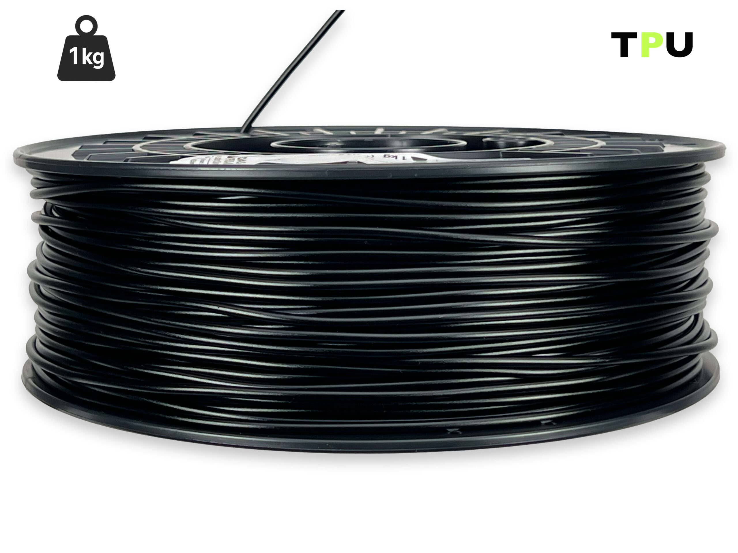 TPU V2 Filament (flexibel) - 2,85 mm - Schwarz - 1 kg – Bild 1